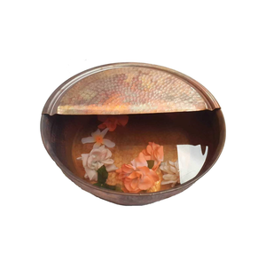 Bol à pieds en cuivre, fournitures de spa et de salon, présentoir de comptoir, lavabo antique avec couvercle, artisanat indien - Product Image 5