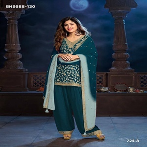 Ropa étnica de alta calidad para ocasiones especiales, viscosa, seda Dola con trabajo de tejido, traje Salwaar y Dupatta a precio de mayorista. - Product Image 1