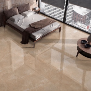 Carreaux de sol en porcelaine contemporains finition sucre 60x120cm, aspect marbre grain fin, imitation bois, 10mm d'épaisseur, isolation thermique, résistants à l'usure - Product Image 1