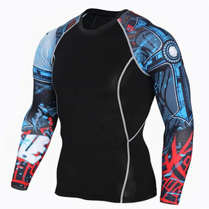Men's Black Full Length Compression Pants Skull Print Quick Dry Sporty Fit Lightweight Spandex Polyester Elastic Waist - Product Image 2