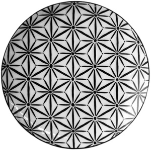 Plato de Vidrio con Diseño Tradicional Japonés, Patrones Auspiciosos, Acabado Repelente al Agua, Diseño Tridimensional para Uso Diario - Product Image 1