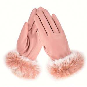 Guantes de Invierno Cálidos de Cuero Suave hasta la Muñeca para Exteriores, Lisos, de Moda, para Fiestas, 100% Genuinos, de Alta Calidad, Ecológicos, con Forro de Piel - Product Image 2