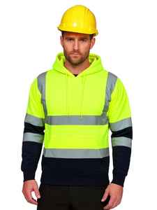 Veste de sécurité réfléchissante haute visibilité pour hommes, vêtements de travail de sécurité pour hommes, sweat à capuche réfléchissant, veste de chantier - Product Image 3
