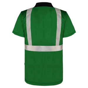 Polo Shirts Custom <b>Hi</b> <b>Vis</b> Shirts <b>Orange</b> Long Sleeves Reflective Polo Shirt Safety Fire Resistant Workwear for Construction - Product Image 5