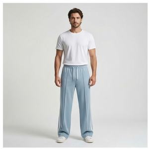 Oem Manufacture Wholesale Street Wear Straight Jogger Pants Popular <b>Brown</b> Color Block <b>Women</b> Plus Size Wide Leg Sweatpants Winter - Product Image 1