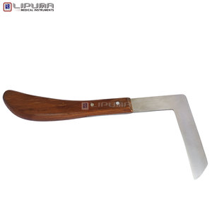 LIPUMA EDGELINE FARRIER Cuchillo para Pezuñas Equinas Tipo L Derecho J-2 Mango de Madera de Banano Instrumentos Veterinarios de la Mejor Calidad - Product Image 2