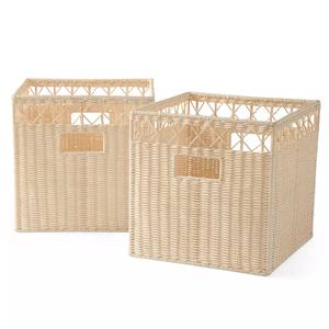 Panier de rangement en rotin tressé, nouveau design, pour serviettes et organisation de la maison, panier de rangement spacieux pour salle de bain et buanderie - Product Image 1