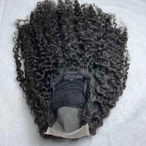 Peluca frontal de cabello humano virgen vietnamita con rizos afro, densidad del 180%, al por mayor - Product Image 3