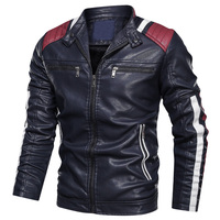 Jaket Kulit Asli Pria Musim Semi, Lapisan Formal Kerah Bulat, Model Slim, Tahan Air, Tahan Angin, Bernapas, Bagian Depan Dapat Disesuaikan