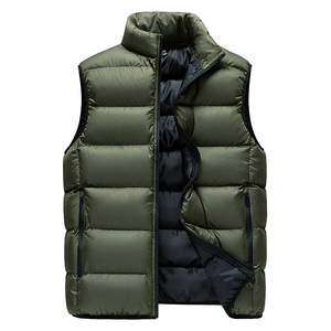 Puffer Vest Custom Logo Quilted Vest Puffer Duck Goose Waistcoat Wholesale Men Ultra-light Weight Black Woven Winter <b>Jackets</b> - Product Image 5