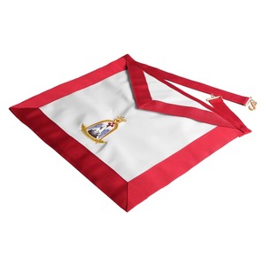 18th Degree Rose Croix Scottish Rite Leather Apron Red Borders Emblem High End Material Handmade Square Shape Best Designs - Product Image 3