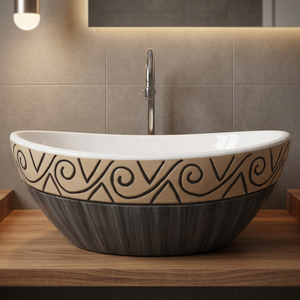 Vistaar High Quality Glossy Round Ceramic Vessel Sink Top Mount Eco-Friendly Wash Basin - Product Image 3