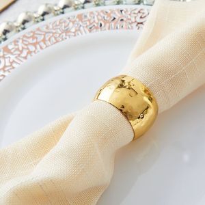 Modern Stylish Brass Napkin Ring Golden Finish Eco-Friendly Durable Stocked Customized Logo <b>Packing</b> <b>Wedding</b> Table Decoration - Product Image 3