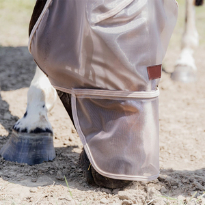 หน้ากากกันแมลงสำหรับม้า รุ่นพรีเมียม HOPE of HORSE น้ำหนักเบา ระบายอากาศได้ดี ผลิตจากไนลอน ป้องกันรังสียูวี ป้องกันแมลง  รับผลิตแบบ OEM พร้อมออกแบบโลโก้ตามสั่ง - Product Image 5