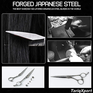 Professional 6 Inch Stainless Steel Lightweight Foldable Barber <b>Thinning</b> Scissors Customized Logo Sharp Edge Hair Hair Dressing - Product Image 4