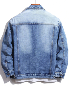 Nouvelle veste en jean à impression laser tendance pour hommes, 100% coton, style streetwear personnalisé, veste en jean décontractée pour hommes - Product Image 2