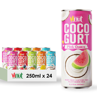 Pembe Guava OEM ODM özel etiket üreticisi toptancı ücretsiz örnek lal KOSHER ile 280ml Cocogurt içecek