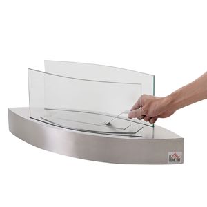 23.5 \ "เตาผิงเอธานอลตั้งโต๊ะ0.15สแตนเลสสตีลขนาด215ตารางฟุตเตาผิงไฟฟ้าเผานานถึง2ชั่วโมง - Product Image 3