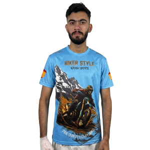 เสื้อยืดพิมพ์ลายแบบซับลิเมชั่นคุณภาพสูงลดราคาพิเศษ เสื้อยืดซับลิเมชั่นทั้งตัว พิมพ์ลายตามสั่ง เสื้อยืดลำลองผู้ชายแบบซับลิเมชั่น - Product Image 4