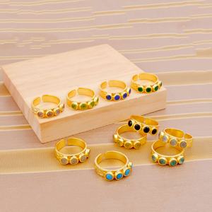 Anillo Ajustable de Ónice Negro con Múltiples Puntos, Bañado en Oro Rosa, con Piedras Preciosas, Anillos de Moda, Joyería de Latón al por Mayor - Product Image 6