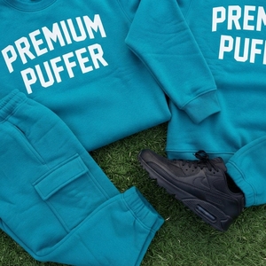 Premium <b>Jogger</b> Printed Tracksuit Set Men <b>Women</b> Crew Neck Sweatshirt Cargo Pants Set 400gsm <b>Fleece</b> Cotton Sweatsuit Tracksuits - Product Image 4