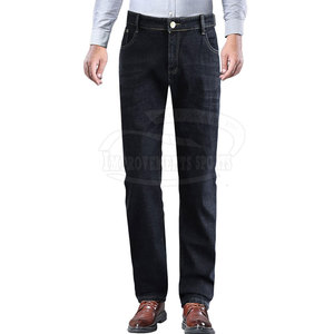 Etiqueta privada Hombres Fleece Jeans Color sólido Hombres Fleece Jeans Bolsillos laterales Fleece Jeans para la venta - Product Image 2