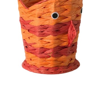 Clownfish Woven <b>Storage</b> Basket Ocean Orange Fish Shaped Toy Organizer Bin Cute Sea Animal Kids Nursery Hamper <b>Tall</b> - Product Image 3