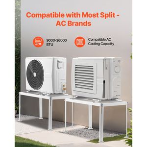 Condizionatore d'Aria Mini Split Senza Condotti con Pompa di Calore Heav 9000 36000 BTU, Supporto da Terra Regolabile con Supporti e Piedini Anti-Vibrazione - Product Image 6