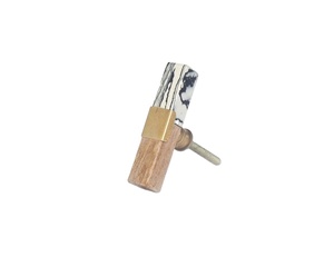 Manijas de Mármol Marrón Hechas a Mano y Perillas de Mármol Blanco Inspiradas en la Piedra, Diseño Atemporal, Alta Calidad, Estilo Pulido y Elegante - Product Image 2