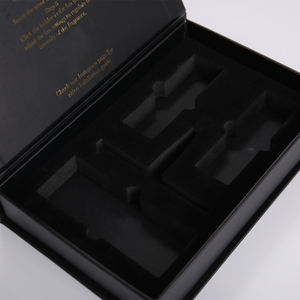 Custom Luxury Handmade Flip Top <b>Black</b> Cardboard Magnetic Closure Recyclable Rigid Watch <b>Gift</b> <b>Box</b> Packaging Embossing - Product Image 5