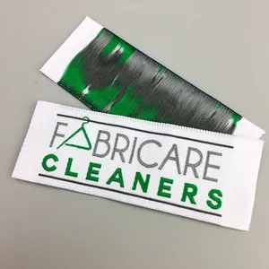 Étiquettes tissées personnalisées pour vêtements, avec logo privé et nom de marque, pliées en bout, pour chemises, découpées au laser, vente en gros - Product Image 3