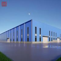 Bâtiment métallique préfabriqué en acier Q355B de conception moderne, directement de l'usine ZTSS, atelier préfabriqué