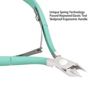 Green Trimmer with Cuticle Pusher Cuticle Nipper Stainless Steel Cuticle Remover Cutter Clipper Durable Pedicure Manicure Tools - Product Image 4