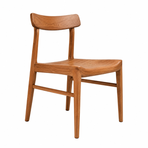 Silla de Comedor Moderna de Madera de Teca Escandinava, Impermeable, Ecológica, Estable y Duradera, para Hogar, Oficina, Villa y Parque - Product Image 3
