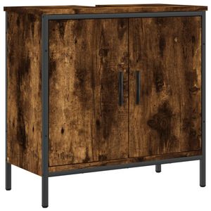 Mueble de Baño Mediano con Lavabo en Madera de Roble Ahumado para Muebles de Baño - Product Image 2
