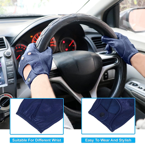 New Style Fashion Sports <b>Driver</b> <b>Gloves</b> Lambskin Leather Men Heavy Duty Industrial Safety Eco-Friendly Breathable Touchscreen Car - Product Image 6
