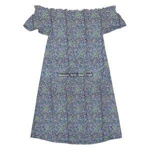 Nouvelle robe d'été décontractée sexy à imprimé coloré et épaules dénudées pour femme, imprimé artisanal, très tendance dans la catégorie des robes décontractées - Product Image 5