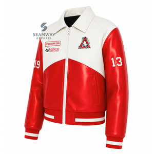 Delta |   Sigma |   Blouson Bomber Femme en Cuir PU Brodé Zippé Theta Sorority – Veste Décontractée Style Universitaire et Sportif - Product Image 2