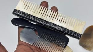 Conifer Handcrafted Natural Horn Large Hair <b>Comb</b> <b>Wide</b> Tooth Detangling Polished Artisan Grooming Salon Hair Care Accessories - Product Image 5