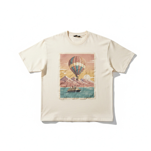 เสื้อยืดพิมพ์ลายกราฟิกสไตล์ฮิปฮอปสตรีทแวร์ผู้ชาย ผ้าคอตตอนหนานุ่ม ทรงพอดีตัว ล้างสีแบบแอซิดวอช พิมพ์ลายพัฟฟ์แบบดิสเทรส - Product Image 1