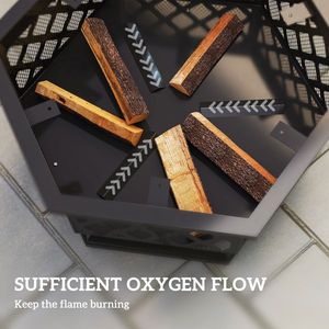 Braciere Moderno Quadrato a Gas Propano con Piano in Acciaio Corten e Vetro per Riscaldatori da Patio e Arredamento da Esterno - Product Image 5