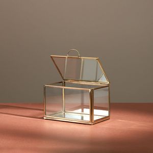 Modern Luxury Glass Jewelry Organizer <b>with</b> Strong Metal Frame for Rings Bracelets and Necklace Collection - Product Image 6