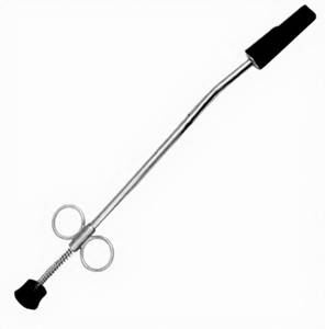 Pistolet de bétaillement vétérinaire droit en acier inoxydable 304, à pointe souple en caoutchouc, réutilisable, avec poignée à ressort à 2 anneaux pour le bétail (bovins) - Product Image 3