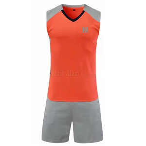 Ensemble d'uniformes de volley-ball de niveau professionnel, tissu extensible respirant, maillot et short, idéal pour les équipes scolaires, de club et de compétition - Product Image 2