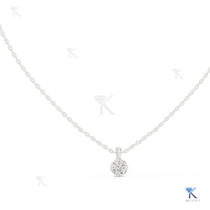 Lab Grown Diamond 0.50 CT Round Cut Solitaire <b>Pendant</b> Necklace 14K 18K <b>Solid</b> <b>Gold</b> Fine Women Classic Prong Jewelry Supplier - Product Image 3