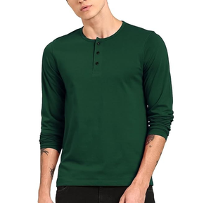 เสื้อยืดแขนยาวผู้ชายทรงปกติ ผ้าฝ้าย 100% 220 GSM พิมพ์ลายแบบ Heat-Transfer แห้งเร็ว ไม่ยับ OEM พร้อมโลโก้ที่คอเสื้อด้านหลัง - Product Image 5