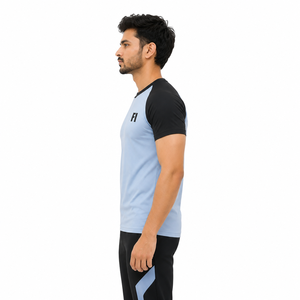 T-shirts de performance raglan personnalisés pour hommes, séchage rapide, respirants, pour le sport, fournisseur d'activewear à marque privée - Product Image 5
