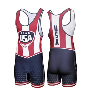 Combinaison de lutte extensible, durable, à séchage rapide, respirante, légère, 100% polyester, logo personnalisé, tailles variées, combinaison de musculation, grande taille - Product Image 3