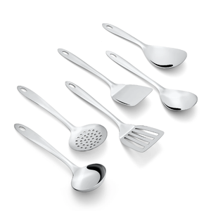 Ensemble de cuillères de cuisine en acier inoxydable, ustensiles de cuisine compatibles lave-vaisselle, à prix réduit - Product Image 5