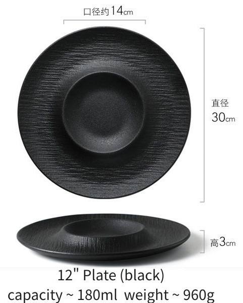12" black Plate (central well)